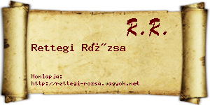 Rettegi Rózsa névjegykártya