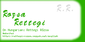 rozsa rettegi business card