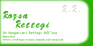 rozsa rettegi business card